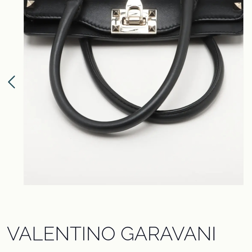 Valentino Garavani Black Tote with Silver Studs - Picture 6 of 13